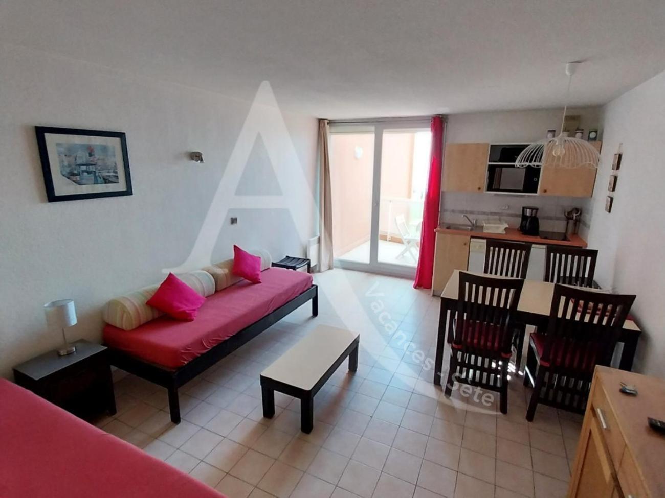 Studio 4 Pers, Pkg, 1Ere Ligne Mer, Piscine, Tennis Sète Eksteriør billede